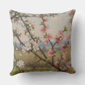 Cherry Blossom Serenity - Botanical Pillow Art クッション (裏面)