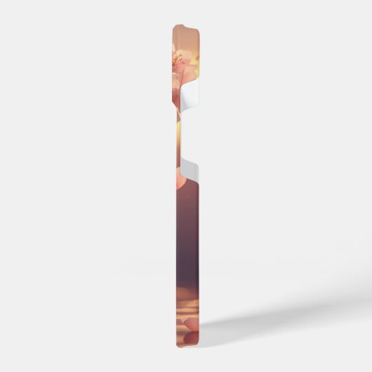 Cherry Blossom Serenity – Elegant Sakura Branch i iPhoneケース (左側面)