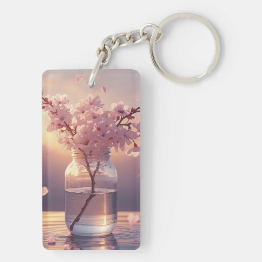 Cherry Blossom Serenity – Elegant Sakura Branch in キーホルダー (裏面)