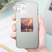 Cherry Blossom Serenity – Elegant Sakura Branch in シール (スマートフォン)