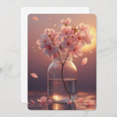 Cherry Blossom Serenity – Elegant Sakura Branch in 招待状 (正面/裏面)