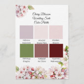 Cherry Blossom Spring Color Palette  招待状 (正面)