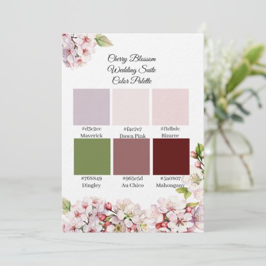 Cherry Blossom Spring Color Palette  招待状 (スタンド正面)