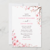 Cherry Blossom Spring Wedding 招待状 (正面)