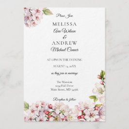 Cherry Blossom Spring Wedding Invitation 招待状