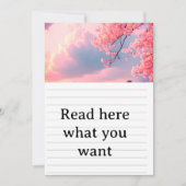 Cherry Blossom Spring Wedding Invitation - Japanes 招待状 (正面)