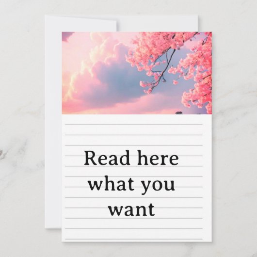 Cherry Blossom Spring Wedding Invitation - Japanes 招待状 (正面)