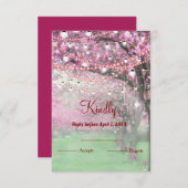 Cherry blossom spring wedding RSVP (正面/裏面)