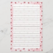 Cherry Blossom, Stationery Size: 5.5" x 8.5" 便箋 (正面)