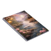 Cherry Blossom Swan Lake NoteSpiral Photo Notebook ノートブック (右側)