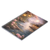 Cherry Blossom Swan Lake NoteSpiral Photo Notebook ノートブック (左側)