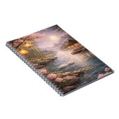 Cherry Blossom Swan Lake Spiral Photo Notebook ノートブック (右側)