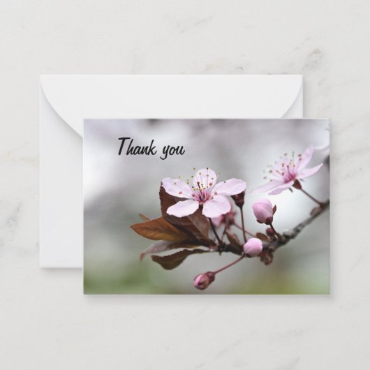 Cherry Blossom Thank you Card ノートカード (正面)