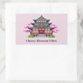 Cherry Blossom Vibes Sakura Sticker Pack Rectangle 長方形シール (バッグ)