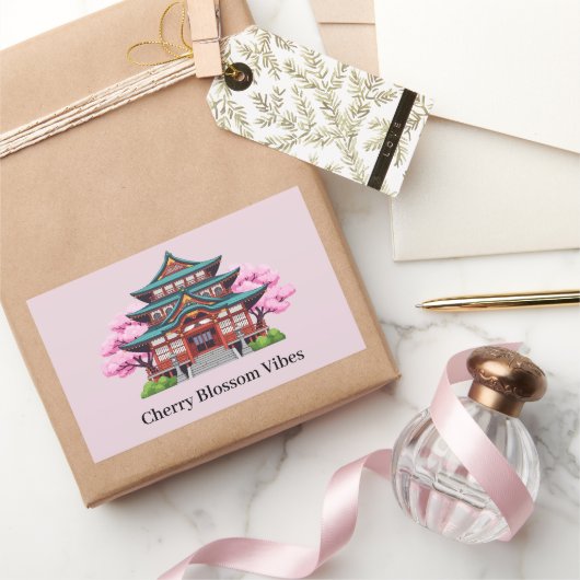 Cherry Blossom Vibes Sakura Sticker Pack Rectangle 長方形シール (ギフト)