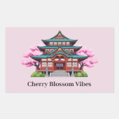 Cherry Blossom Vibes Sakura Sticker Pack Rectangle 長方形シール (正面)