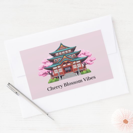 Cherry Blossom Vibes Sakura Sticker Pack Rectangle 長方形シール (封筒)