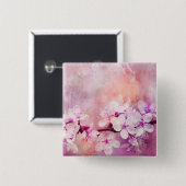 Cherry Blossom Watercolor Art 缶バッジ (正面&裏面)