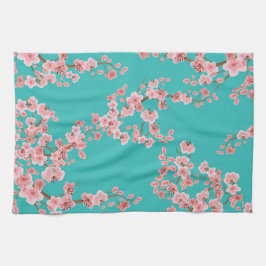 Cherry Blossom Watercolor Kitchen Towels キッチンタオル