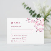 Cherry Blossom Wedding 出欠カード (スタンド正面)