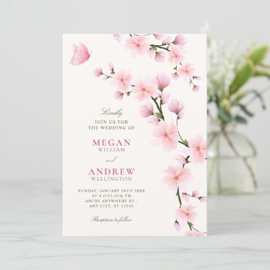 Cherry blossom wedding  招待状 (スタンド正面)