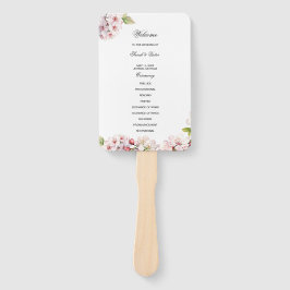 Cherry Blossom Wedding Program Hand Fan ハンドファン