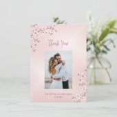 Cherry Blossom Wedding Thank You サンキューカード (スタンド正面)
