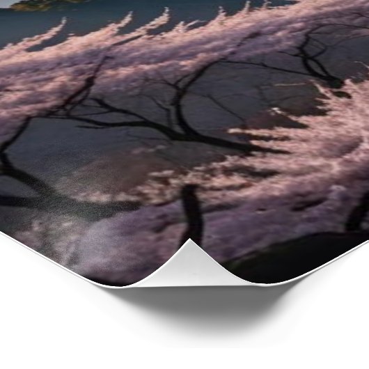 cherry blossoms and Mount Fuji ポスター (コーナー)