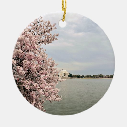 Cherry Blossoms at the Tidal Basin セラミックオーナメント (正面)