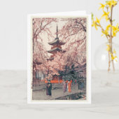 Cherry Blossoms at Ueno Park, Yoshida カード (黄色い花)