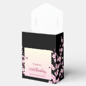 Cherry Blossoms Black Pink Birthday フェイバーボックス (オープン)