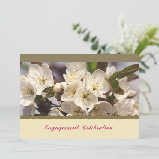 Cherry Blossoms Engagement Invitation 招待状 (スタンド正面)