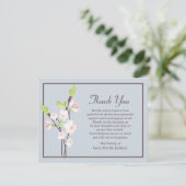 Cherry Blossoms Funeral Thank You Note Card サンキューカード (スタンド正面)