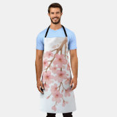 Cherry Blossoms Illustration エプロン (着用した状態)