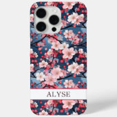 Cherry Blossoms Japanese Sakura Monogrammed Case-Mate iPhoneケース (裏面)