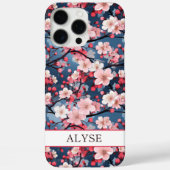 Cherry Blossoms Japanese Sakura Monogrammed Case-Mate iPhoneケース (裏面)