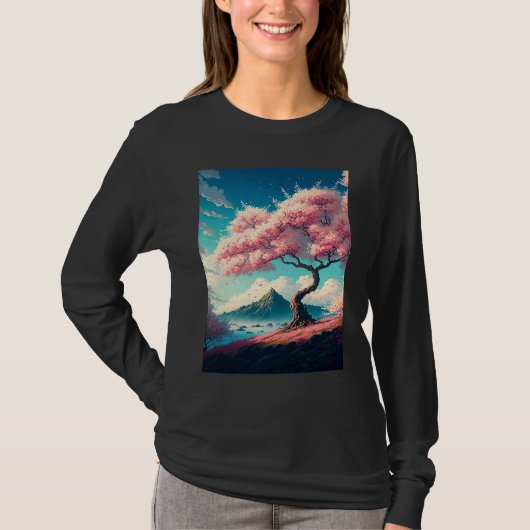 Cherry Blossoms Landscape Tシャツ (正面)