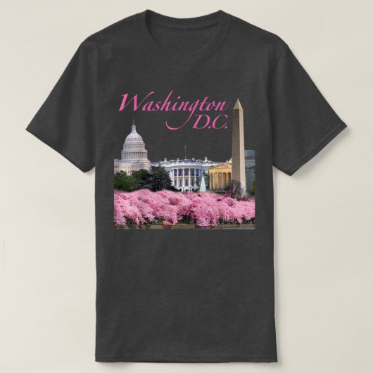 Cherry Blossoms Paradise The Washington DC Mall Tシャツ (デザイン正面)