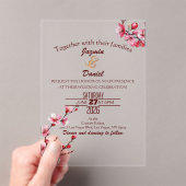 Cherry Blossoms Pastel Clear Pink  Invitation アクリル招待状 (インサイチュ (ポータブル))