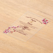Cherry Blossoms Pastel Clear Pink  Invitation アクリル招待状 (レイダウン)