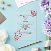 Cherry Blossoms Pastel Clear Pink  Invitation アクリル招待状 (インサイチュ (ウェディング))