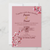 Cherry Blossoms Pastel Pink  Invitation 招待状 (正面)