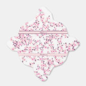 Cherry Blossoms Pink White Floral Add Name フェイバーボックス (折り畳みなし)