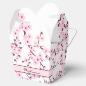 Cherry Blossoms Pink White Floral Add Name フェイバーボックス (オープン)