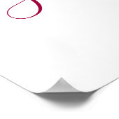 Cherry Blossoms Pink White Wedding Guest Book ポスター (角)