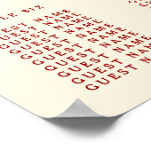 Cherry  Blossoms & Red Lanterns | Seating Chart ポスター (角)