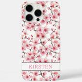 Cherry Blossoms Sakura Pattern Monogrammed Case-Mate iPhoneケース (裏面)
