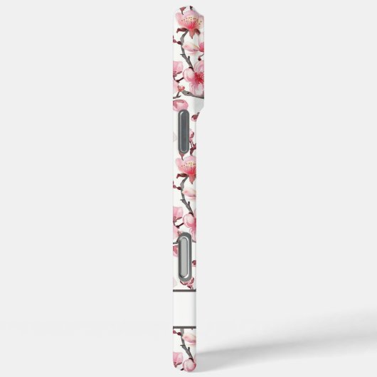 Cherry Blossoms Sakura Pattern Monogrammed Case-Mate iPhoneケース (裏面 / 右)