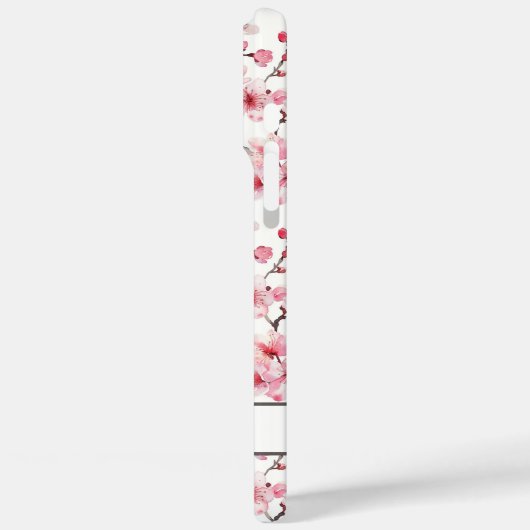 Cherry Blossoms Sakura Pattern Monogrammed Case-Mate iPhoneケース (裏面 / 左)