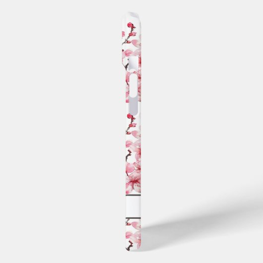 Cherry Blossoms Sakura Pattern Monogrammed Case-Mate iPhoneケース (裏面 / 左)